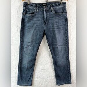 Paige Jeans Mens 34x25 Lennox Slim Denim Elwood Stretch Cotton Faded Blue Jeans